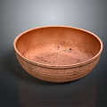 Copper Decorative Bowl With Intricate Textured Design For Modern Household Use