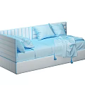 Colorful Sofa With Beige Backrest Blue Base Colorful Cushions And Gray Throw Blanket