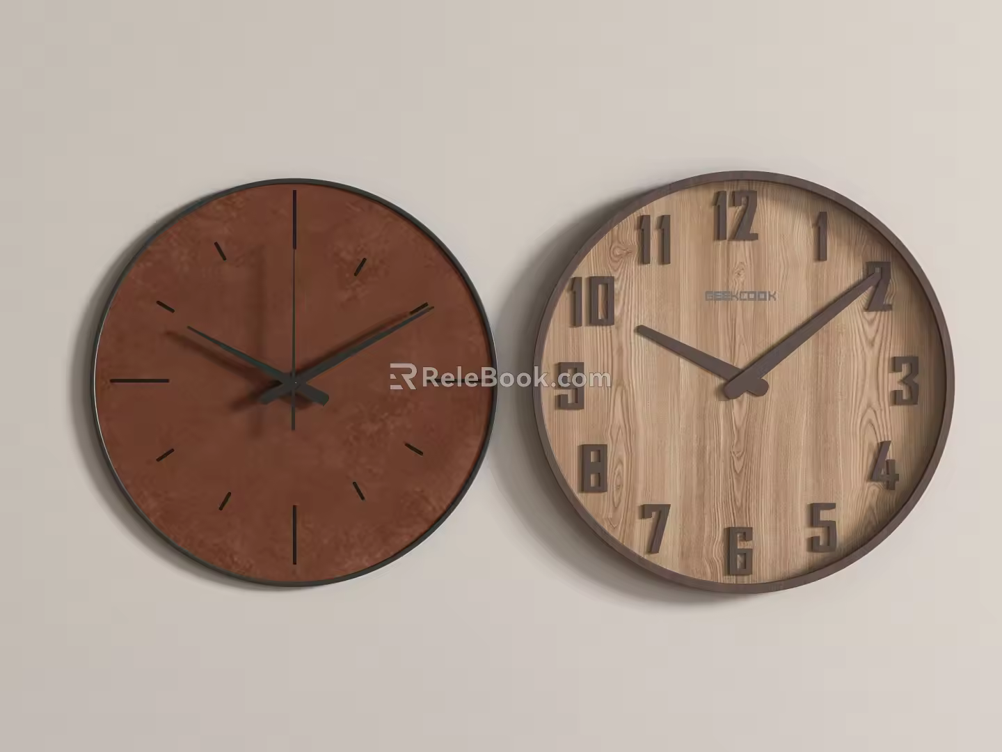 modern wall clock combination clock wall clock 3d model
