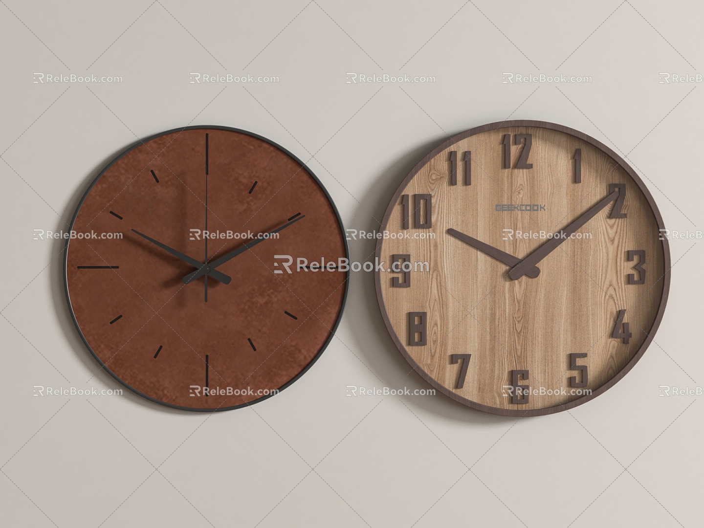 modern wall clock combination clock clock clock wall clock 3d model