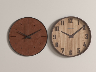 modern wall clock combination clock wall clock 3d model