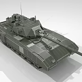 Modern Military Tank 3D Model With Turret Cannon And Tracks
