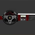 High Quality Car Parts With Steering Wheel Dashboard Console And Red Accents