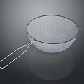 Durable Metal Mesh Strainer With Long Handle For Kitchen Household Use