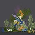 Banquet Hall with Elegant Floral Decorations Colorful Flowers and Lush Green Plants