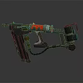 Mechanical Weapon with Black Body Red Component Magazine and Spring Mechanism