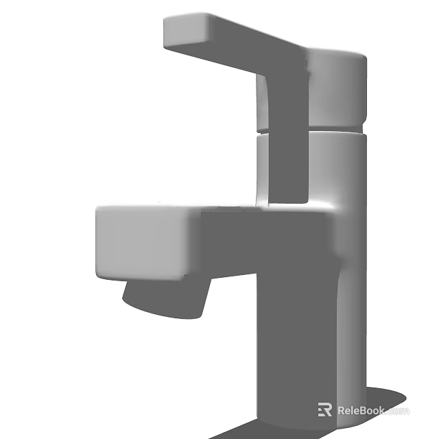 Single Handle Faucet with Modern Sleek Design for Kitchen and Bathroom 3d model 