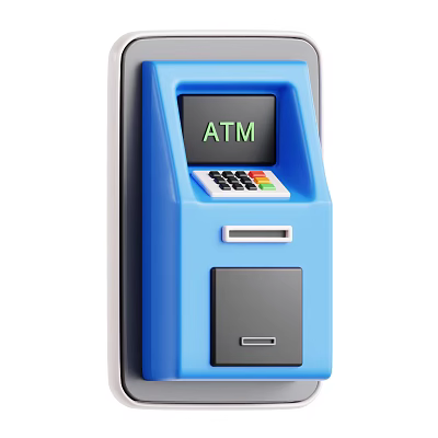 Smart Machine for Automated Teller Services with Digital Screen Keypad Card Slot and Cash Dispenser 3d model