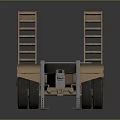 Wooden Flatbed Trailer With Heavy Duty Wheels Hitch And Support Rails