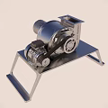 Industrial Stainless Steel Centrifugal Fan With Metal Support Stand And Motor Assembly