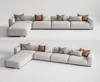 Modern Corner Sofa Minotti Multi-Person Corner Sofa Multi-Person Corner Sofa 3d model