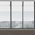 Spacious Room With Floor To Ceiling Windows And City View Herringbone Floor Natural Light