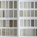 Decorative Partition Panels With Various Intricate Patterns And Metal Frames 3d model
