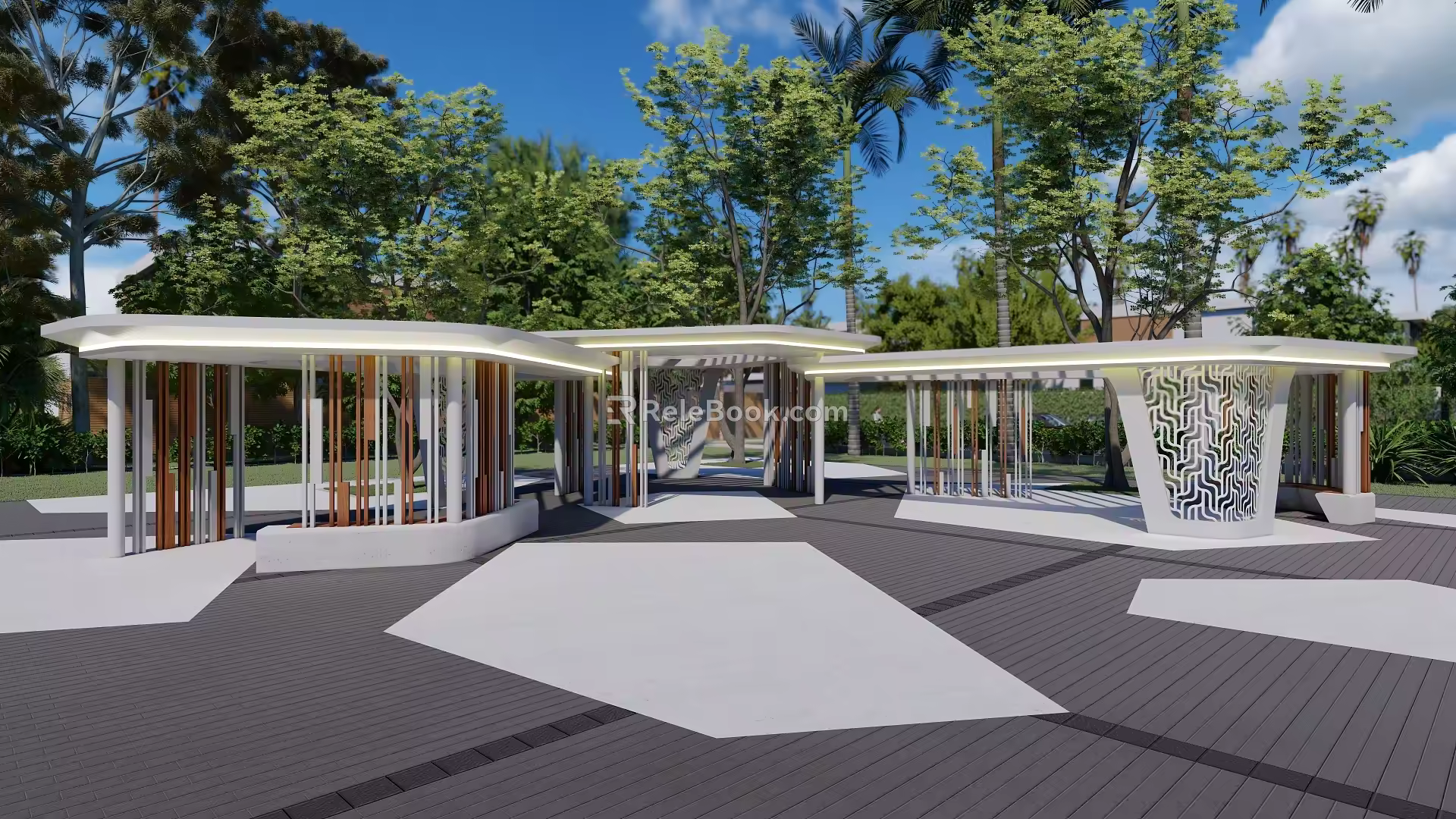 Modern special-shaped gallery frame 3d model