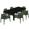 Modern Poliform Dining Table and Chair Combination Dining Table Dining Chair Single Chair 3d model