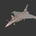 Light Gray Military Fighter Jet Model With Detailed Cockpit Landing Gear And Sleek Wings