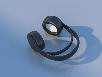 Black Dual Head Neck Massager With Ergonomic Design For Daily Comfort And Relaxation 3d model