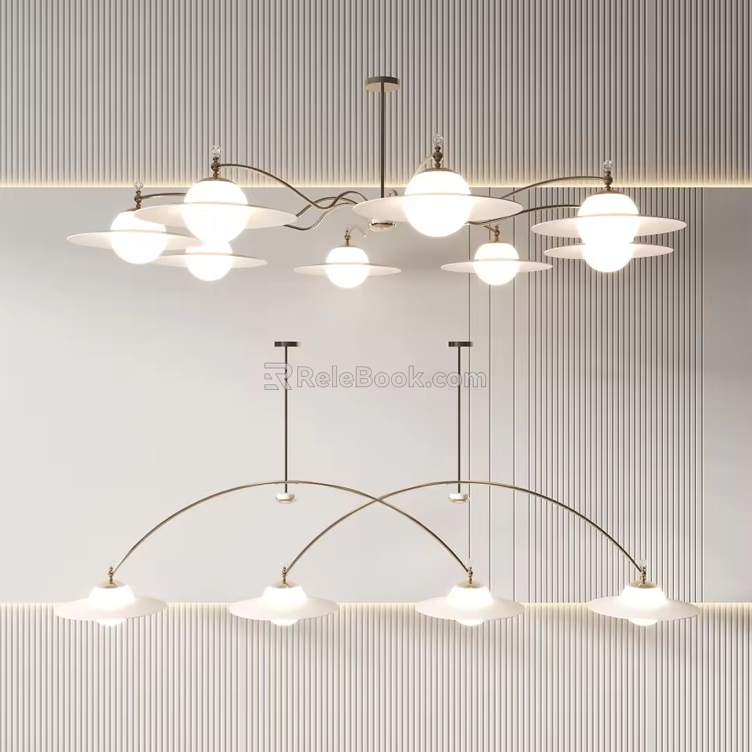 Modern chandelier 3d model
