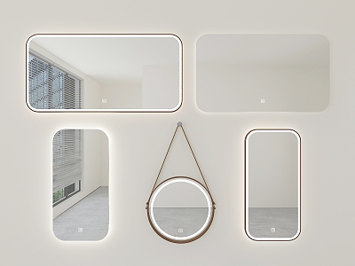 Modern bathroom mirror 3d model