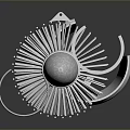 Detailed Turbine Engine Structure With Internal Blades And Metal Casing