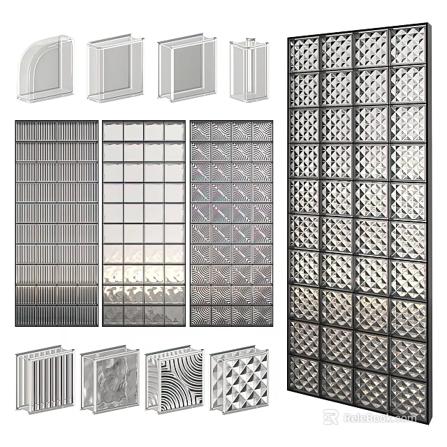 Modern Room Dividers With Various Patterns And Designs For Interior Space Separation 3d model 