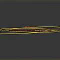 Creative Red Pipes And Yellow Circles Arrangement On Dark Background