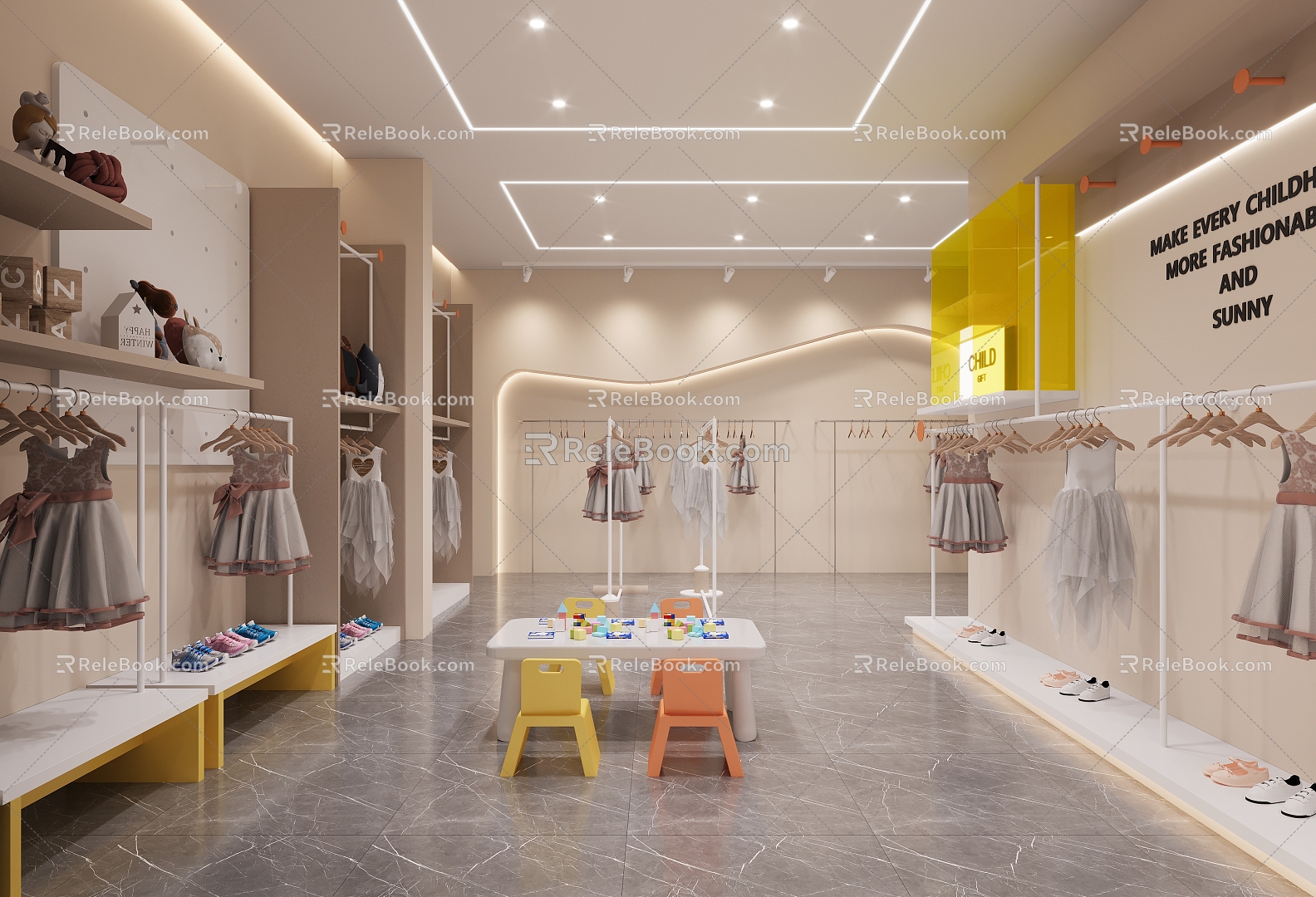 Children's clothing store 3d model