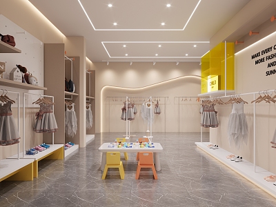 Children's clothing store 3d model