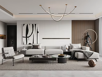modern living room 3d model