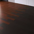 Wooden Flooring With Contrasting Dark And Brown Patterned Design And Shiny Finish
