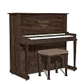 Elegant Dark Wooden Kingspury The Royal Touch Piano With Upholstered Bench