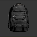 Black Durable Backpack With Multiple Pockets And Adjustable Shoulder Straps For Daily Use