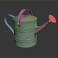Metal Watering Can With Sturdy Handle Long Spout And Shiny Surface