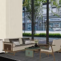 Panshi Design New Chinese Style Sales Office Rest Area 3d model