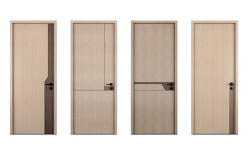 Modern Flat Door Simple Single Door 3d model