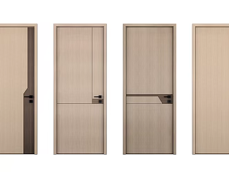 Modern Flat Door Simple Single Door 3d model