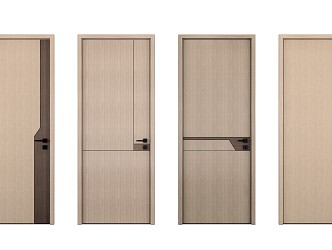 Modern Flat Door Simple Single Door 3d model