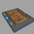 Commercial Interactive Display Equipment With Archeological Site Simulation And Digital Screen 3d model