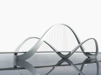 Modern Bridge Landscape Bridge 3d model