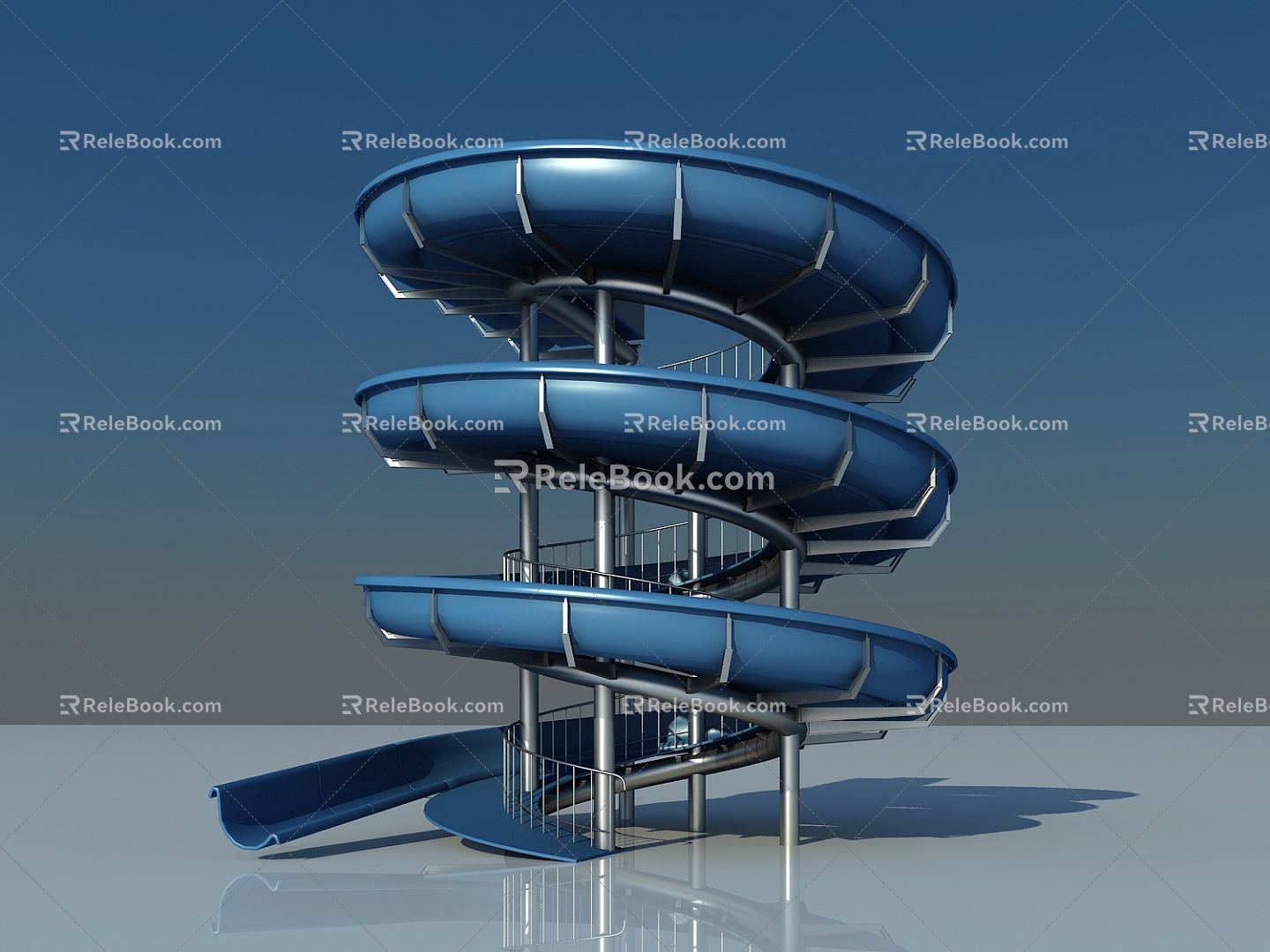 Water slide 3d model