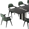 Gogolov tutorial solid wood office table and chair combination 3d model