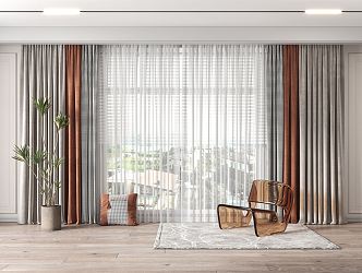 Modern Curtains 3d model