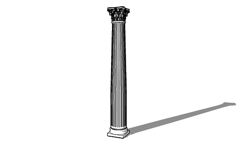 European Roman Column Stigma Style II 3d model