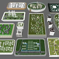 Various Shaped Industrial Factory Models With Different Layouts And Design Planning 3d model