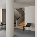 Modern Double Height Living Dining Room With Warm Wood Accents And Comfortable Sofa Interior Design