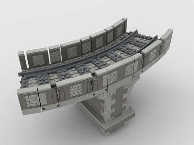 Lego Toys Rail Curved 3d model