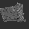 Unique 3D Designed Hat Featuring Intricate Wavy Texture And Smooth Surface