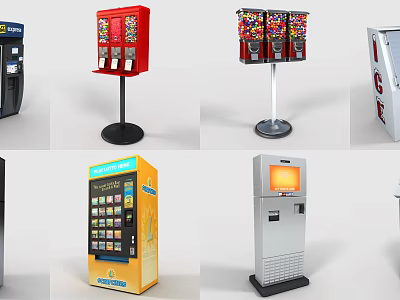 Commercial Equipment Including Vending Machines ATM And Self Service Kiosks For Business Use 3d model