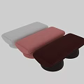 Modern Cushioned Stools In Light And Dark Brown With Supportive Legs Design