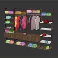 Practical Multi tiered Clothing Rack With Hanging Coats Folded Clothes Shoes And Storage Boxes